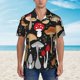 thumbnail image 2 of Balery Various Mushrooms Camisas hawaianas de manga corta para hombre, camisas playeras de corte holgado, camisas de vacaciones con botones,X-Large, 2 of 7