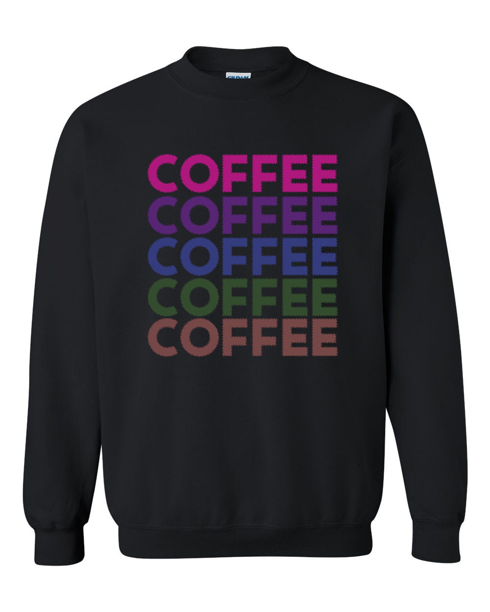 Unisex Adult Coffee On Repeat Crew Neck Sweatshirt-Black-small ...