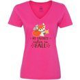 thumbnail image 3 of Inktastic October Favorite Color is Fall Women's V-Neck T-Shirt, 3 of 5
