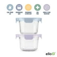 thumbnail image 3 of Ello Color Lock Clear Glass Leak-Proof Food Storage Container (2 Count), 3 of 7