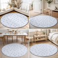 thumbnail image 4 of Round Rugs 6Ft, Blue Flowers Round Area Rug Washable Indoor Throw Carpet, Spring Floral Elegant Pastoral Botanical Soft Non Slip Circle Rug for Office Cabinet Home Decor Aesthetic, 4 of 7