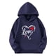 thumbnail image 3 of Sudaderas con capucha para niños y niñas, sudaderas casuales de manga larga, lindas sudaderas de gran tamaño con bolsillo de polar, chaquetas para niñas, 3 of 4