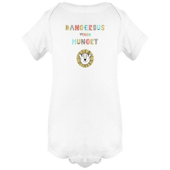 Dangerous When Hungry Lion Bodysuit Infant -Image by Shutterstock,  Newborn