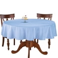 thumbnail image 1 of Mantel redondo de 182 cm de Collections Etc., color liso, 100 % poliéster duradero, color azul, 1 of 3