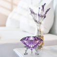 thumbnail image 5 of Pisapapeles grande de diamantes de cristal con soporte, joyas, decoraciones de boda, centros de mesa, decoración del hogar, 3,15 pulgadas (púrpura), 5 of 5