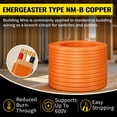 thumbnail image 3 of Energeaster 10/3 NM-B Orange Cu Electrical Wire, 25 ft Length 600V with Ground, UL Listed, Heavy-Duty PVC Insulated Cable for Residential Indoor Wiring, 3 of 8