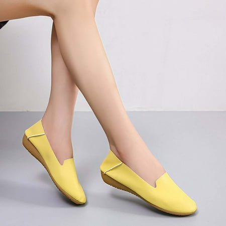 

Shoes for Women LnjYIGJ Women s All-match Shallow Soft-soled Slip-on Flat Shoes