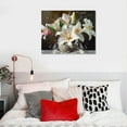 thumbnail image 5 of Nawypu White Flower Pictures Wall Decor Lily Floral Canvas Wall Art Zen Flower Painting Print Artwork Bathroom Bedroom Decor Frame, 5 of 5