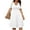 White, variant on CHGBMOK Womens Plus Size Dresses Short Sleeve Wrap V-Neck Sundress Casual Summer Wedding Guest Cocktail Dress Black