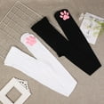 thumbnail image 4 of Waroomhouse 1 Set Women 3D Cat Paw Stockings Gloves Set Kawaii Cat Cosplay Kitty Socks Solid Color Anti-slip Halloween Party Cat Claw Paws Pad Socks, 4 of 8