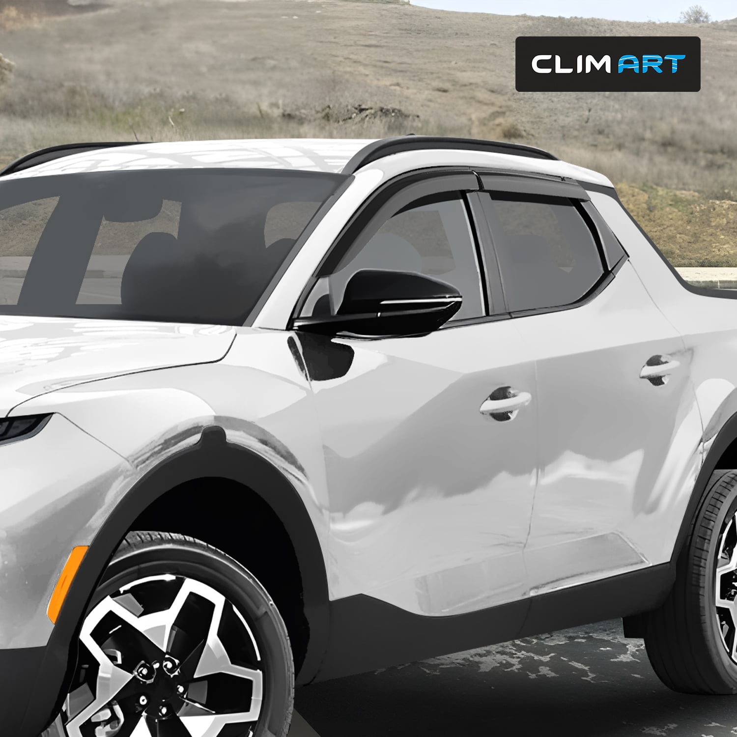 CLIM ART Incredibly Durable Rain Guards for Hyundai Santa Cruz 2022-2026, Original Tape-on Window Deflectors, Vent Deflector, Window Visors, Car Accessories, 4pcs. - 422280