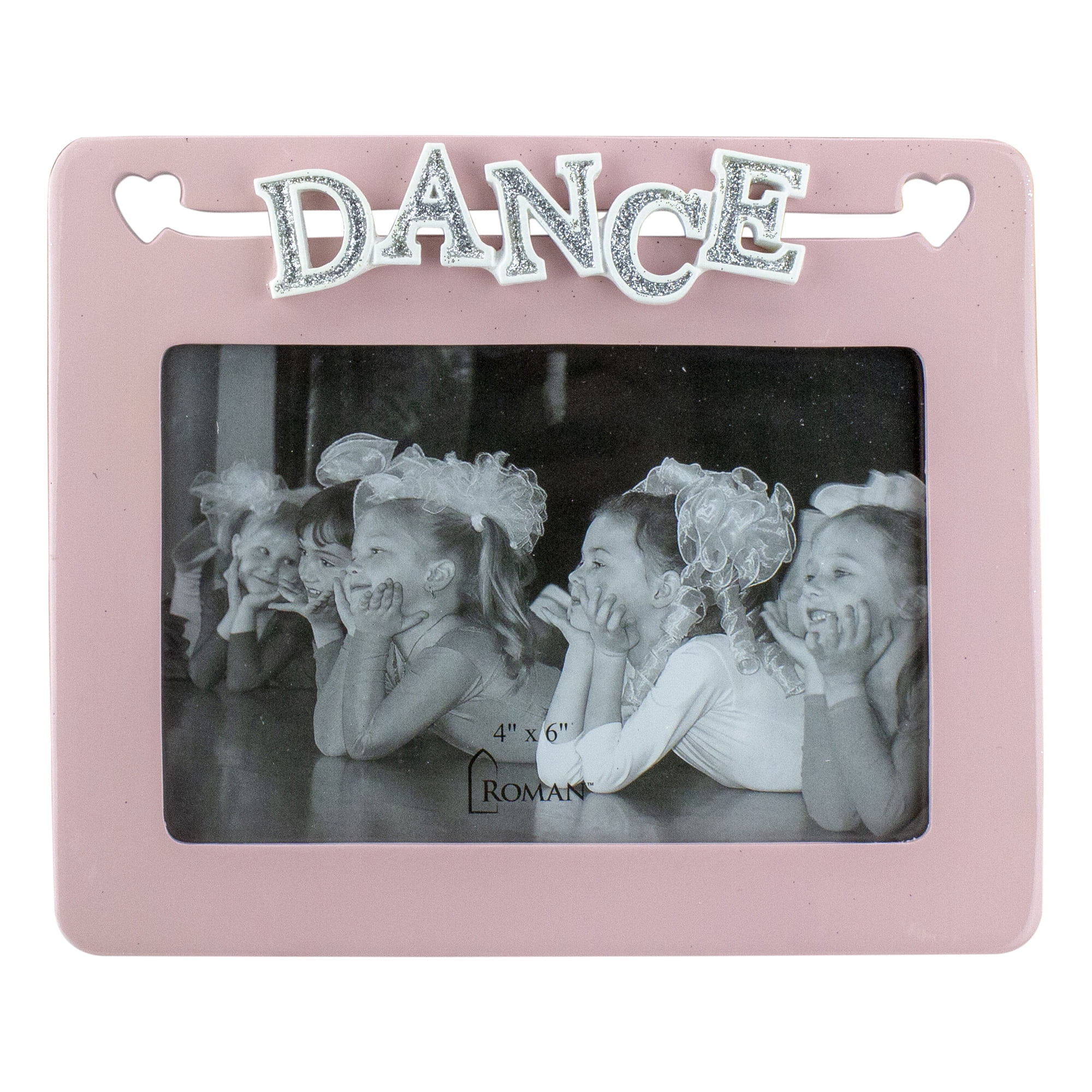 Bobblehead Ballerina Girl Photo Frame Picture Frame Dance Pink 6”H 