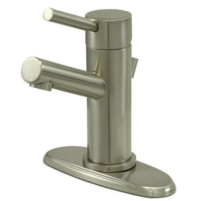 Kingston Brass KS8428DL Simple Poignée 4 Po Robinet de Lavabo avec Laiton Pop-up & Plaque de Pont en Option