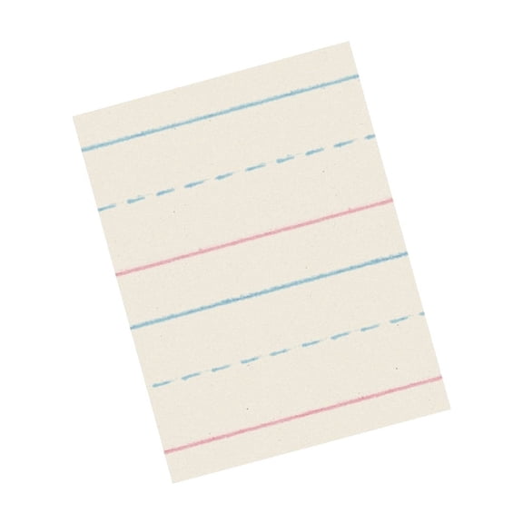 Red & Blue Storybook Paper, 5/8 Inch Ruled Long Way, 18 x 12 Inches, 250 Sheets
