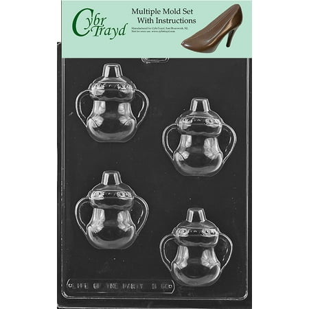 

Sippy Cup Chocolate Candy Mold with Exclusive Cybrtrayd Copyrighted Molding Instructions Pack of 3