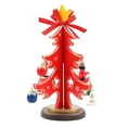 thumbnail image 3 of GUOOL Small Wooden Christmas Tree Ornaments Decoration Present, Perfect Desktop Decor, Red S, 3 of 6