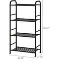 thumbnail image 2 of 4-Tier Adjustable Shelving Unit, Heavy Duty Storage Rack Organizer Metal Corner Shelf for Kitchen Living Room Laundry Pantry Bathroom (Black, 4 Tier), 2 of 13