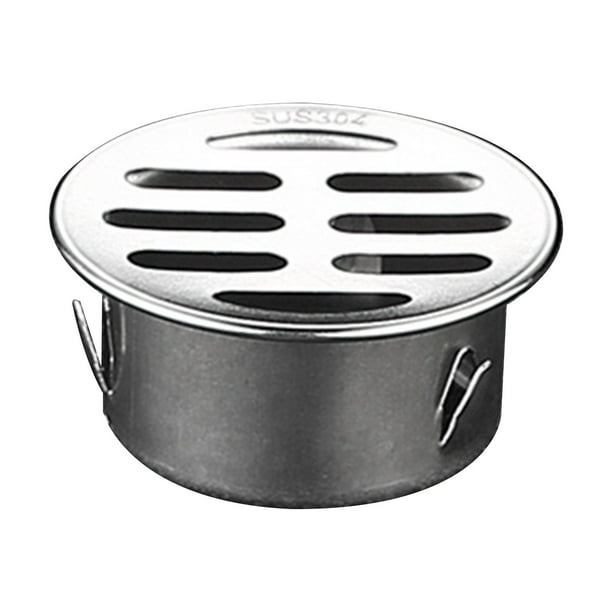 Cubierta de drenaje de piso de acero inoxidable | Acero inoxidable 304 de alta resistencia | Rejilla redonda antiobstrucción para jardín, patio y techo | Diseño de gran desplazamiento y antiolor