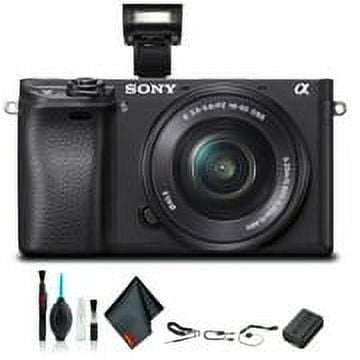 SONY - SONY ILCE−6300 ILCE-6300L Sony Alpha a6300 Mirrorless Camera +16-50mm Lens Black