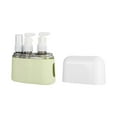 thumbnail image 3 of Botellas de viaje para artículos de tocador, contenedor de artículos de tocador reutilizable vacío, rellenable para champú, gel de baño, cosméticos, 3 piezas verde, 3 of 9