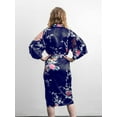 thumbnail image 3 of Medium Length Womens Robes, Sizes 2 to 18, Bride and Bridesmaid Robe - Floral Sleepwear, 3 of 8