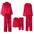 thumbnail image 3 of Christmas Family Pjs Silk Christmas Pjs Long Sleeve Button down Holiday Nightwear Funny Pajamas, 3 of 5