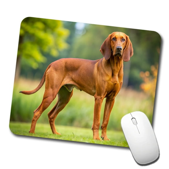 Redbone Coonhound Dog Photo Mouse Pad Low Profile Gaming Mat