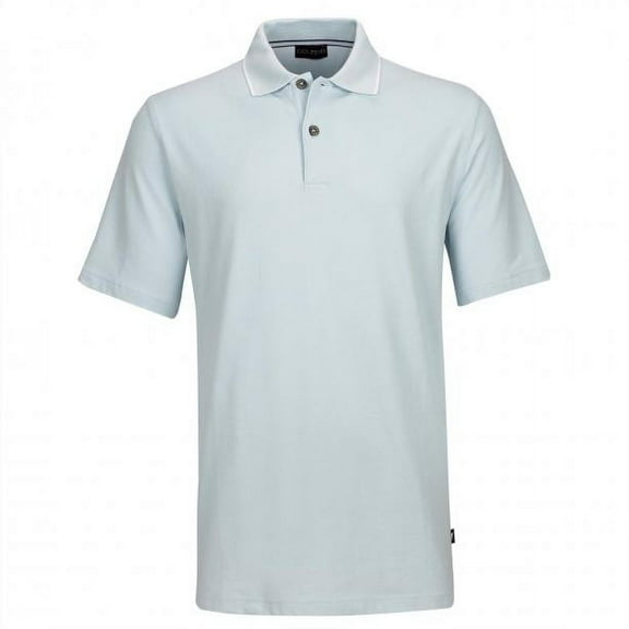 Golfino - SUNNY WINTER POLO, Men's basic short sleeve golf piqué polo with sun protection and stretch function size 40 (medium large)