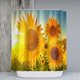thumbnail image 3 of Cortina impermeable para baño con estampado botánico de girasol lavable (180 x 180 cm), 3 of 3