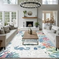 thumbnail image 3 of 6'x9' Area Rugs, Coastal Octopus Indoor Outdoor Area Rug for Living Room Bedroom, Summer Beach Nautical Ocean Coral Seahorse Washable Bathroom Rugs Kitchen Floor Carpet Mats Home Decor Aesthetic, 3 of 8