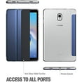 thumbnail image 6 of Galaxy Tab A 10.5 2018 Case, Poetic Smart Cover Case w/Flexible Soft Clear TPU Back, Slim-Fit Trifold Stand Folio Front, Auto Wake/Sleep, Lumos X Series, SM-T590/T595, Navy Blue, 6 of 7