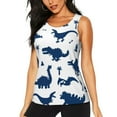 thumbnail image 3 of Goofa Cute Cartoon Dinosaurs Printed Womens Workout Tops for Women Sleeveless Yoga Shirts Athletic Running Tank Tops Sleeveless Gym Clothes Workout Apparel-Large, 3 of 9