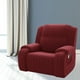 thumbnail image 4 of Cubierta de silla de de color sólido moderno extraíble elástico de bolsillo lateral Serie de protección de muebles Decoración Vino rojo Soledad Funda de sofá, 4 of 8