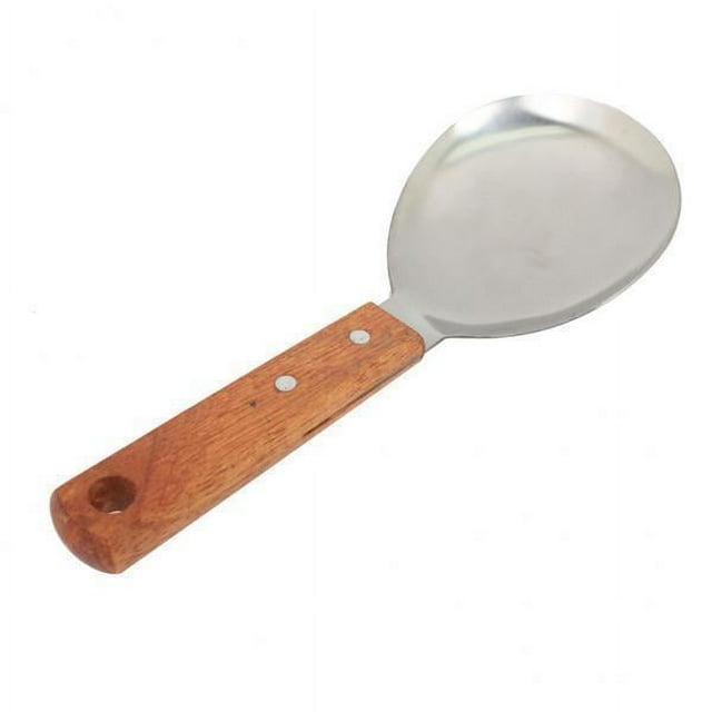 Abbracc 2X Wood Handle Non Stick Rice Spoon Soup Ladle Heat Resistant for Kitchen