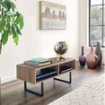 thumbnail image 6 of ClosetMaid Wooden Coffee Table with Storage Shelves, Modern Home Furniture, 39" Wide, Gray, 6 of 7