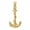 Gold, variant on 14K Yellow Gold Texture Polished Finished Anchor and Rope Design Charm Pendant