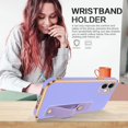 thumbnail image 6 of Compatible with iPhone 12 Case, Cute Wristband Holder Slim Lightweight Hard PC TPU Bumper Scratch Resistent Shockproof Protective Phone Cover for iPhone 12 6.1''- Lavender Purple., 6 of 13
