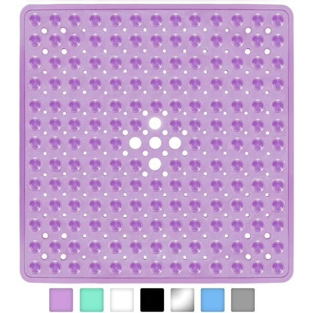 Square Shower Mats 21 x 21 inch NonSlip Bathtub Mat with Suction Cup