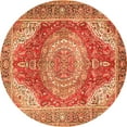 thumbnail image 1 of Ahgly Company Indoor Round Medallion Orange Traditional Area Rugs, 6' Round, 1 of 1