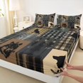 thumbnail image 4 of Manfei Wild Wolf Queen Sheets,Dark Woodland Queen Sheet Sets,Green,4pcs,1 Flat Sheet, 1 Fitted Sheet and 2 Pillowcases, 4 of 6