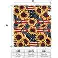 thumbnail image 5 of Vintage US Flag Mailbox Covers, Sunflowers Magnetic Post Box Cover Wraps Standard Size 21x18 in for Garden Yard Decor, 5 of 7