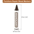 thumbnail image 2 of Marcadores de reparación de muebles Uxcell, paquete de 5, varillas de cera para madera de caoba, crayones para retoques para rasguños, pisos de madera, mesas, 2 of 7