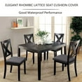 thumbnail image 6 of 1/2/4/6pcs Solid Color Chair Seat Cover For Dining Room Kitchen Waterproof Removable Washable Seat Cushion Protector Slipcovers, 6 of 10