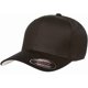 thumbnail image 2 of Gorra de béisbol Flexfit de sarga de algodón ajustada negra para adulto, 2 of 4