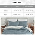 thumbnail image 5 of PANGUSHAN 100% Cotton King Quilt Set, Farmhouse King Size Quilt Bedding Set Bedspreads, Reversible Botanical Patterns Quilted Lightweight Comforter, Grayish-Blue/White Bed Spread for King Bed, 5 of 9