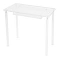 thumbnail image 6 of Acrylic Desk Small Clear Table with Drawer 29.53in Height  Table with 31.5*15.75in Spacious Tabletop Modern Floorstanding Desk for Bedroom Living Room, 6 of 15