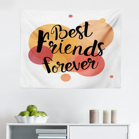 Best Friend Tapestry, You are My Best Friend Lettering German Shepherd Print, Fabric Wall Hanging Decor for Bedroom Living Room Dorm, 2 Sizes, Vermilion White, by Ambesonne