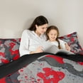 thumbnail image 5 of Homewish Vintage Camouflage Bedding Comforter Set,Watercolor Splatter Ink Twin Comforter Sets,Red Gray Bedding Set For Boys Teens,Ultra Soft Home Decor Reversible,2 Pieces, 5 of 8