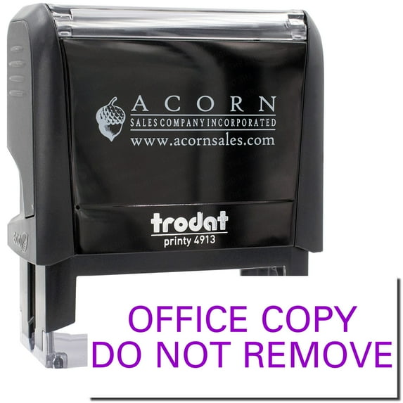 Large Self-Inking Office Copy Do Not Remove Stamp, Trodat Printy 4913, Press and Print Stamping, Impression Size 7/8" x 2-1/4", Up to 10,000 Impressions - Purple Ink