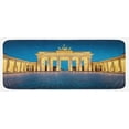 thumbnail image 1 of Travel Kitchen Mat, Classic View of Famous Brandenburg Gate Germany National and Landmark, Plush Decorative Kitchen Mat with Non Slip Backing, 47" X 19", Blue Yellow Pink, by Ambesonne, 1 of 1